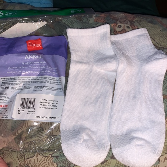 Hanes White ankle socks - Picture 1 of 4
